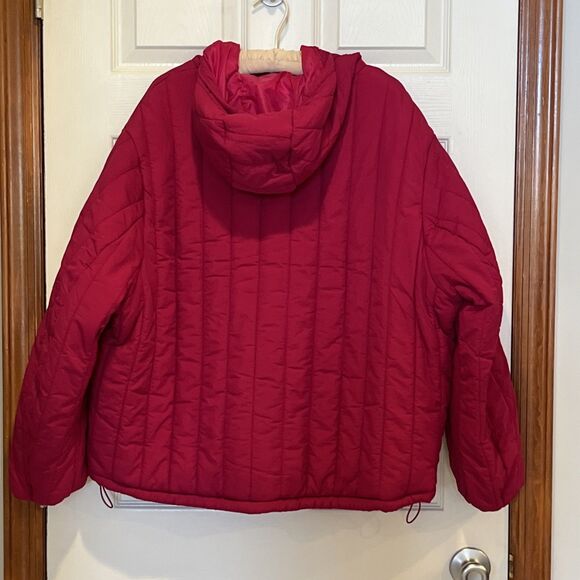 NWT A New Day Ladies Quilted Short Insulated Pink Coat Jacket w/Hood Size XXL - Picture 2 of 11